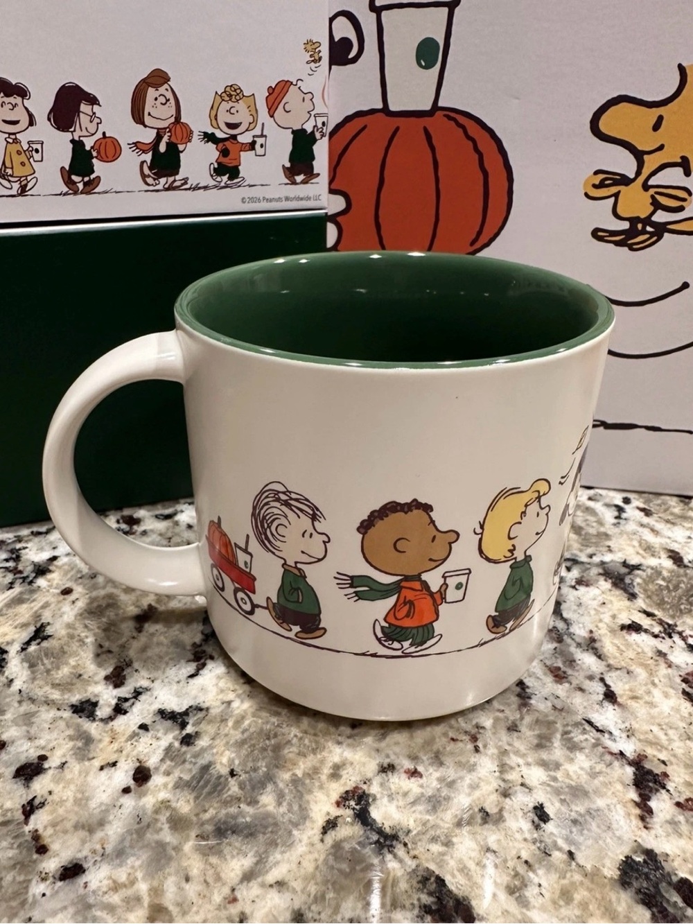Starbucks Peanuts Mug 2026 Great Pumpkin Charlie Brown Boxed, LIMITED EDITION